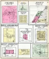 Coloma, Sylvania, Jessup, Hollandsburg, Klondyke, West Union, West Atherton, Milligan P.O., Portland Mills, Parke County 1908